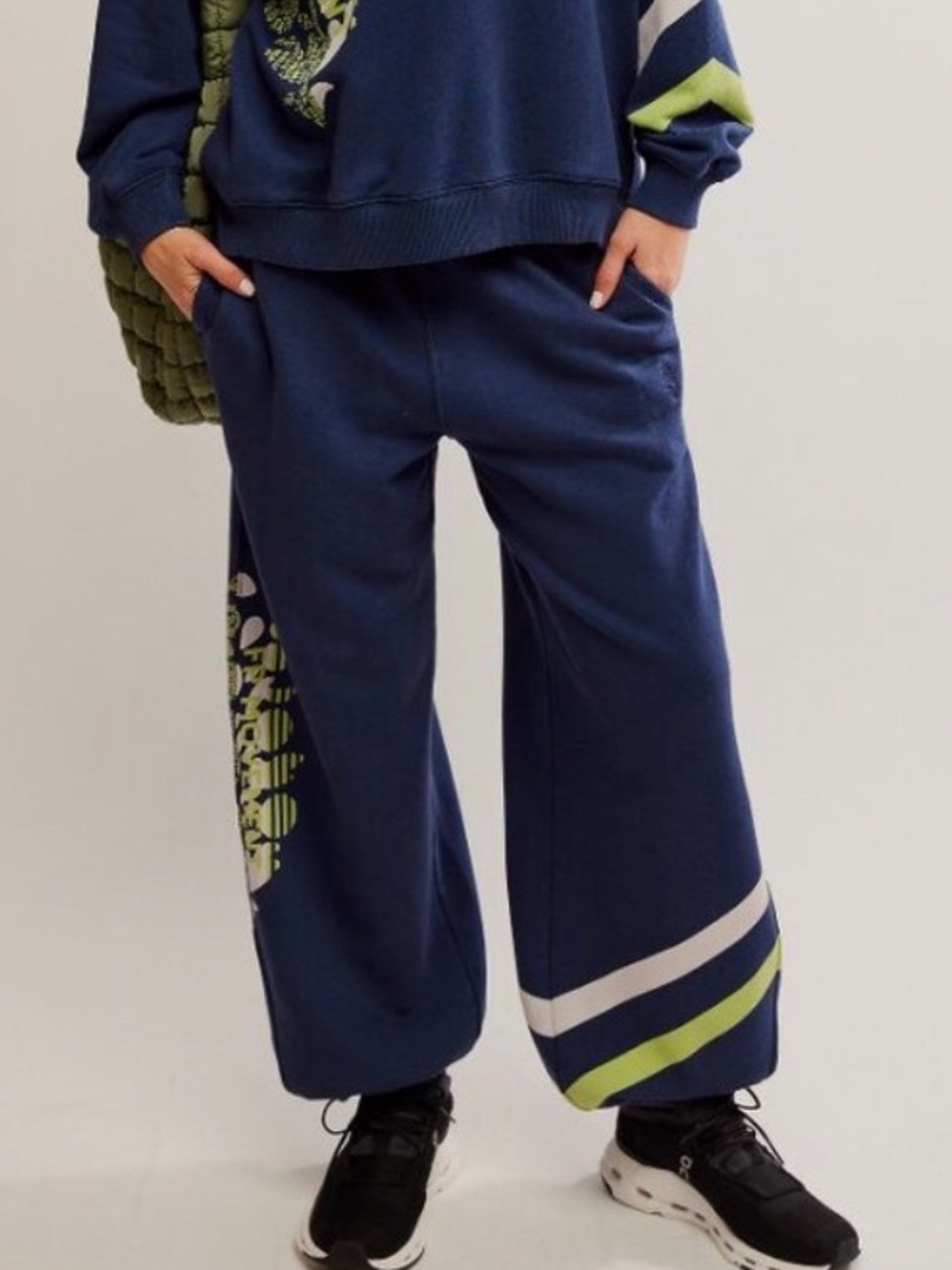 FP MOVEMENT All Star Logo Pants / Navy Sport Mode• Large